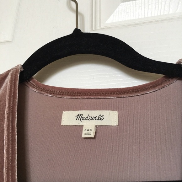 MADEWELL VELVET WRAP LONG SLEEVE SHIRT IN SZ XXS - Picture 5 of 6